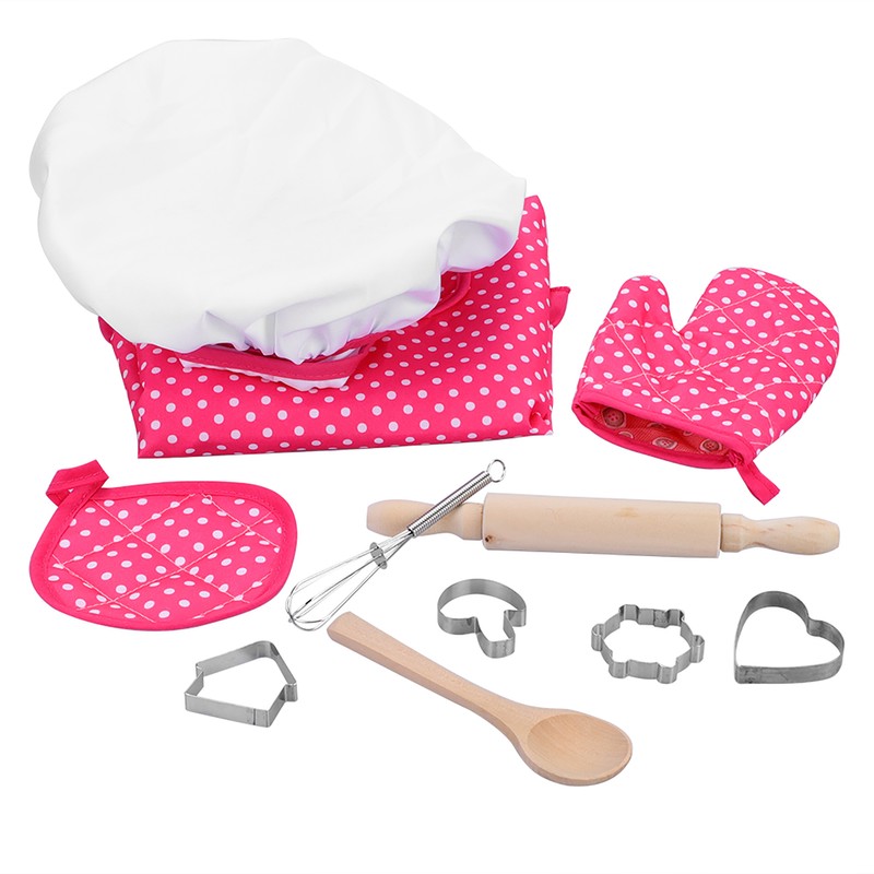 Children Chef Set DIY Cooking Baking Suit Toys Set Pretend