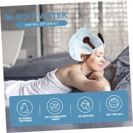 FOMIYES Hair Drying Towel Cap Quick Drying Super Absorbent Two-Layer Thick Design for Home Use for All Hair Types