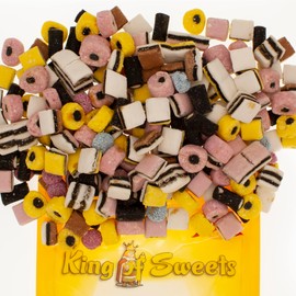 Licorice Allsorts 1 Pound in a Resealable Bulk King of Sweets Bag