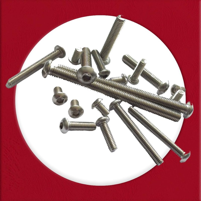 M4 x 50mm Hex Socket Button Machine Bolt Fully Threaded