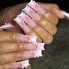 Long Press on Nails Square False Nails French Tip Fake