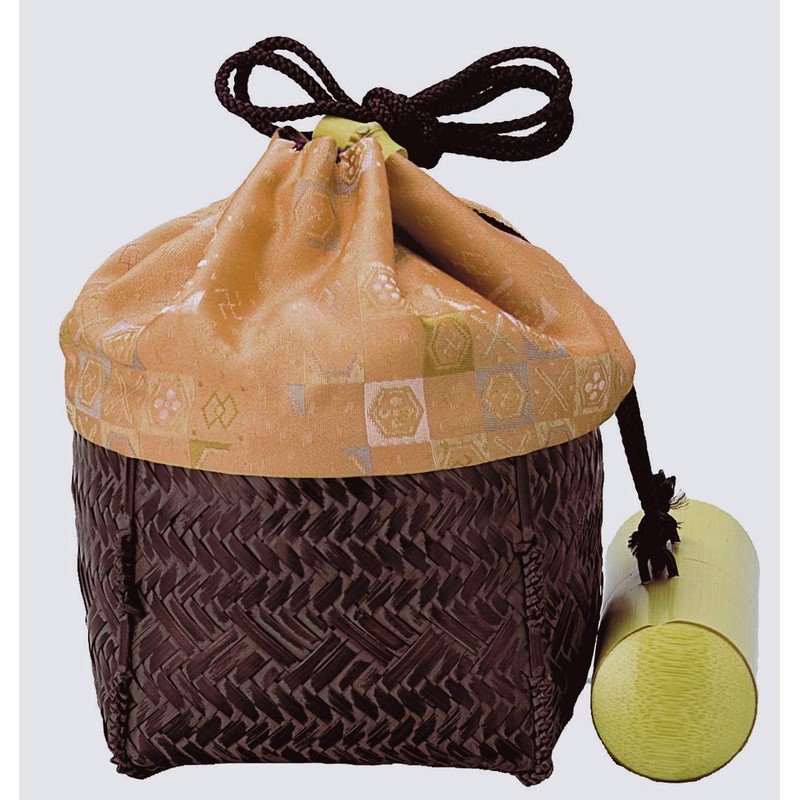 Wada 菁竺 野点 Basket Brown Size: Diameter x 9.5 cm Tall