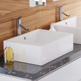 Swiss Madison Well Made Forever SM-VS277 Voltaire Vessel Sink, Glossy White