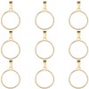 SOFPLATE 1 Box 10Pcs Open Back Bezel Charms Round Frame