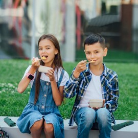 Bamboo Cutlery Set | Eco Travel Set with Carrying Pouch | Plastic Free | Zero Waste | 20 cm | Lagoon | Bambaw