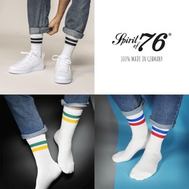 Spirit of 76 Tennis Socks 100% Made in Germany (3 x Pairs), 3 x retro classics mix