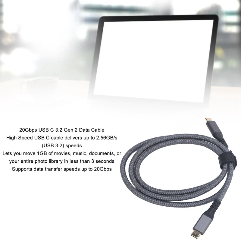 USB C to USB C Cable Support 20Gbps Data Transfer