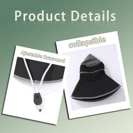 MILAKOO Herren Wandern Hut Verstellbare Passform Snap Button Eimer Hut mit Winddicht Seil Outdoor Fischen Camping Sonnenhut für Männer und Frauen