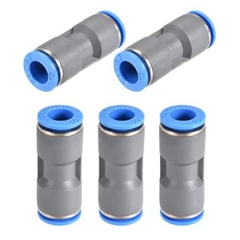 TA-VIGOR 10mm Straight Push Connectors, Pneumatic Connectors PE Tube Quick Connector, Straight Union Push Plastic Air Fitting, Quick Release Coupler for Air Compressor and Vacuum System, 5Pcs