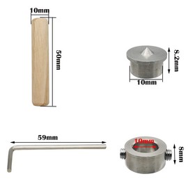 CESFONJER 0.4 inch (10 mm) Dowel Kit, 63 Wooden Dowels, 2 Dowel Markers, 1 Drill Bit Depth Stop Color, Hex Wrench, Furniture Joint Connecting Dowel Joint