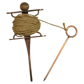 Woodside 25m Stainless Steel Garden String Planting Row Marker, Allotment Line Jute Rope