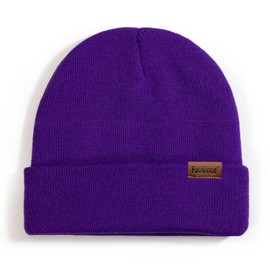 Hat for Men, Women, Winter Thermal Hats, Knitted Hat with Cuffs, Warm Women’s, Men’s Gifts, purple