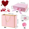 GZLFH Gift Box with Lid, Magnetic Pink Gift Box with