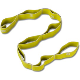 DRUNA Elastic Band Closed Band 8 Loops, Stretching, Fitness, Rhythmic Gymnastics, Yoga, Pilates, Dancing (Yellow- Light)