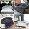 Calming Dog Bed Fluffy Plush Dog Mat for Furniture Protector