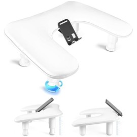 Reposabrazos para Uñas en Forma de U,Reposa Manos para Uñas con 4 Soportes Ajustables,Reposabrazos para Manicura con Soportes Giratorios para Teléfono
