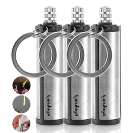 Survival Endless Match Box- Permanent Match- Forever Match- Emergency Fire Starter- Outdoor Survive Tool- Outdoor Emergency Flint Stone Lighter with Keychain for Camping Hiking BBQ (3)