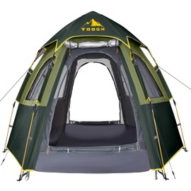 Toogh Camping Tent with Instant Setup, 2/3 Person Weatherproof Tent Easy Quick Set Up in 60 Seconds with Rainfly Backpack Tent for Family Camping & Hiking, Upgraded Ventilation,Center Height 66-inch