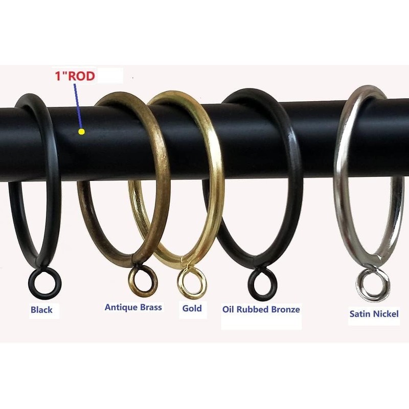 Metal Curtain Ring, 2 inch Inner Diameter,with Eyelet,Fits up to