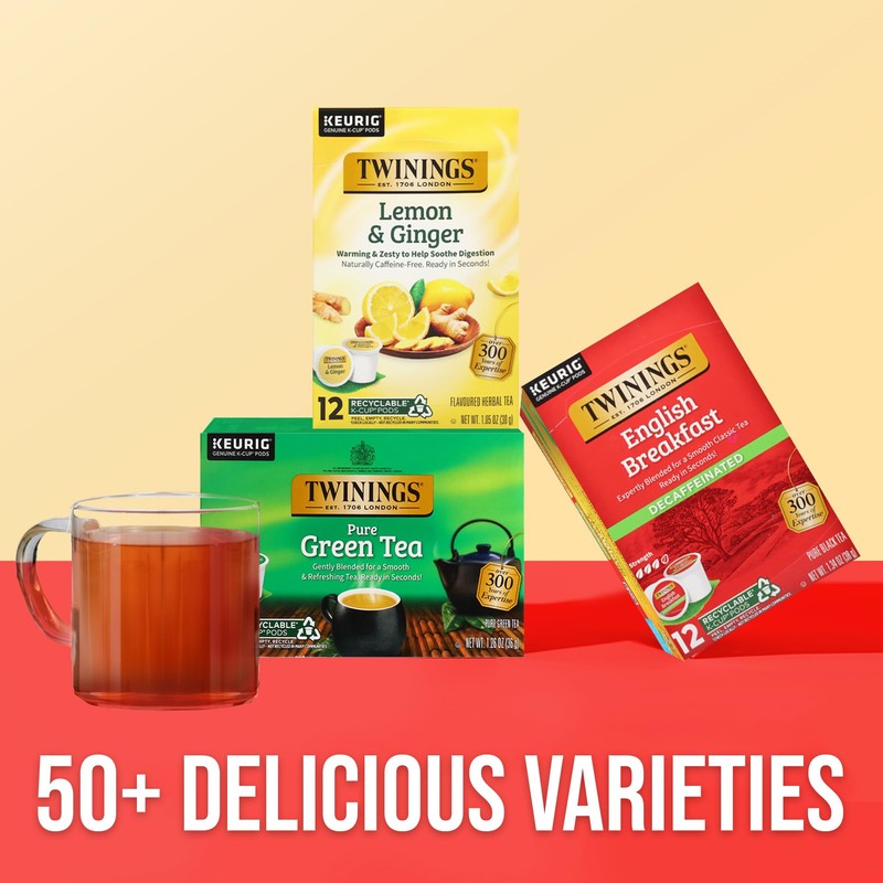 Twinings Decaffeinated English Breakfast Black Tea 72 K-Cup Pods for