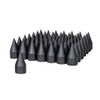 60 Pack Wheel Lugnut Black Plastic 33mm Thread On Spike