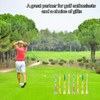 MUXSAM Golf Tees,2-3/4 inch Multiple Colours Wooden Golf Base,Natural Wooden