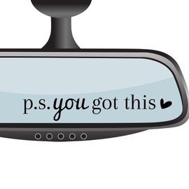 4 x You Got This Rearview Mirror Decal,Car Decal For Women,Rear View Mirror Sticker,Car Window Decal,Vanity Mirror Decal,Affirmation Sticker,Water Bottle Sticker,Car Mirror Sticker,Tumblers Sticker