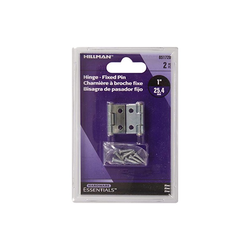 Hardware Essentials 851720 Light Narrow Door Hinges and Fixed Pin
