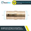 SharkBite 2 Inch Crimp Coupling, Brass Plumbing Fitting, PEX Pipe,