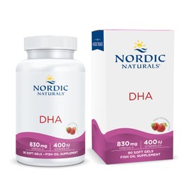 Nordic Naturals | Suplemento Alimenticio Prenatal DHA | 830 mg Omega‑3 EPA+DHA + 400 IU Vitamina D3 por Porción (2 Cápsulas) | 90 Cápsulas Blandas Sabor Fresa | Non‑GMO | Sin Gluten | Sin Lácteos | Certificado Friend of the Sea | 1 Mes de Uso