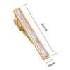 Rockyu Men's Tie Clip, Stylish, Stylish, Silver Simple, Brass, Cufflinks,