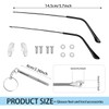 1 Pair Metal Eyeglasses Replacement Arms with Screws and Screwdriver