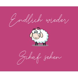 Farbwuselei Glasses Cleaning Cloth Finally Again Sheep See Cloth Cleaning Cloth Glasses Cloth Display Cloth (Pink)