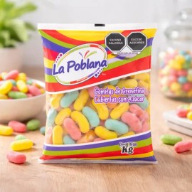 Gomita Azucarada Sabor Chicle Surtida 1kg La Poblana