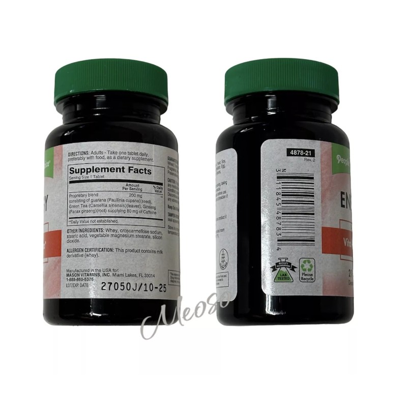 2 Bottles Energy May Support Vital Stamina 21 Tablets People's