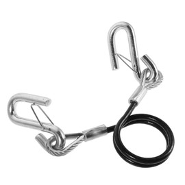 iplusmile Heavy Duty Coiled Trailer Safety Cables with Hooks Spring Steel Tow Straps Weather Resistant for Car Boat Rv Towing Towing Chain Rope for Reliable Vehicle Transportation