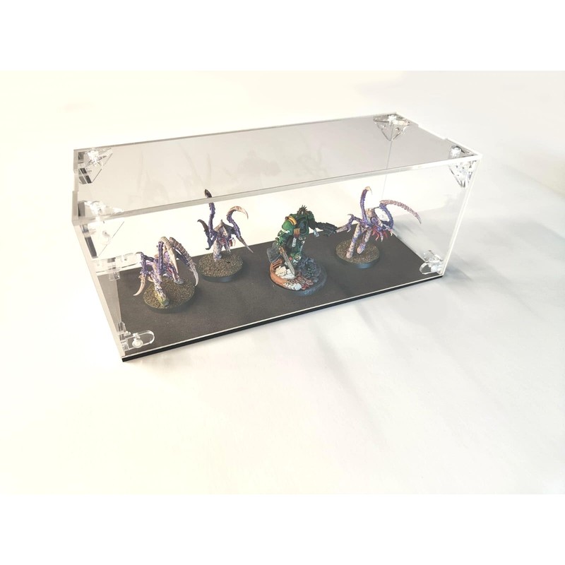 Acrylic Display Case with Wood Base, 250mm x 100mm x