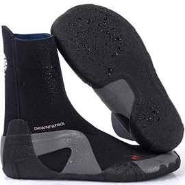 Rip Curl Dawn Patrol 5mm Round Toe Neoprene Wetsuit Boots Shoes - Black - Easy Slide on System - SOS - Sensitive Sole
