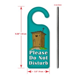 Art Plates Do Not Disturb Door Knob Hanger Sign - Outhouse