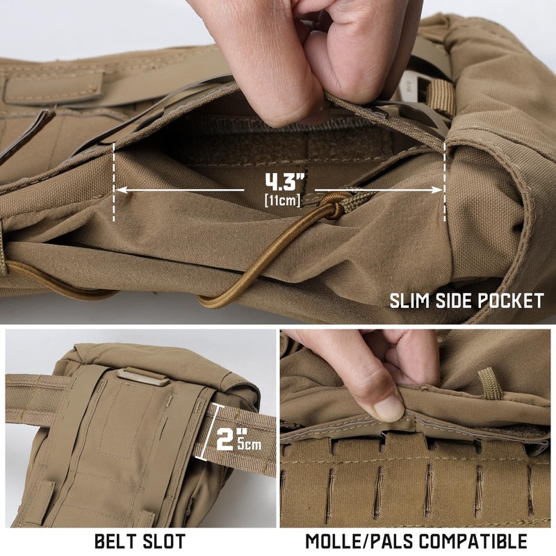 LIVANS Tactical Large Dump Pouch, Adjustable Drawstring Mag Utility Pouch