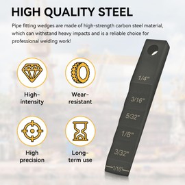 2130 Small Pipe Spacer Wedge Stepped Gauge, (3/4" x 4") Welding Wedges, Pipe Fitting Wedges, Step Wedge Fit for Pipe Spacing Welding, 2PCS