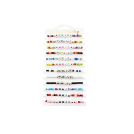 Luolinice 12 Pcs WWJD Bracelet What Would Jesus Do Bracelets Stretch Bracelets for Women Colorful Bracelets Jewelry Gift for Women