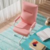 Genpo Pink Office Chair, High Back Leather Executive Office Desk