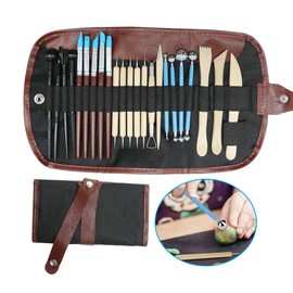24 in 1 Pottery & Clay Sculpting Tools with Assorted Shape Size DIY Clay Modeling Tool Set for Kids