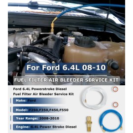 Camoo Fuel Filter Air Bleeder Service Kit For 2008 2009 2010 Ford 6.4L Powerstroke ...