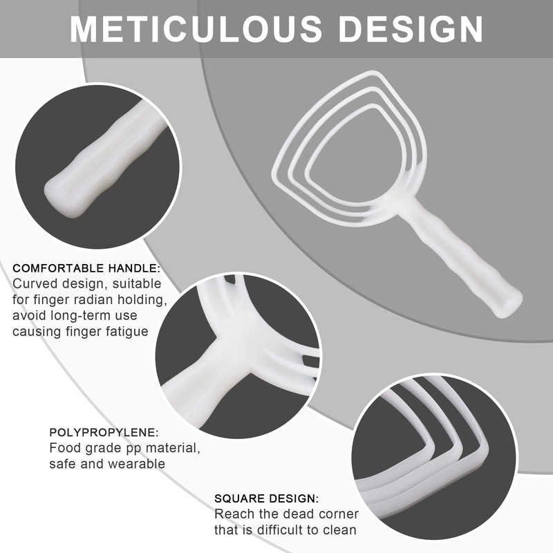 BOLEXION White Poly Bone Dust Scraper, Meat & Fish Scraper,