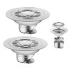 2pz Coladera Baño Acero Inoxidable Anti Olores E Insectos