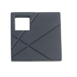 Atlas Homewares 251R-BL 1-1/2-Inch The Moderns Collection Modernist Square Knob - Right, Matte Black
