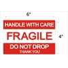 RBHK 4" x 6" Fragile Stickers Handle with Care Warning