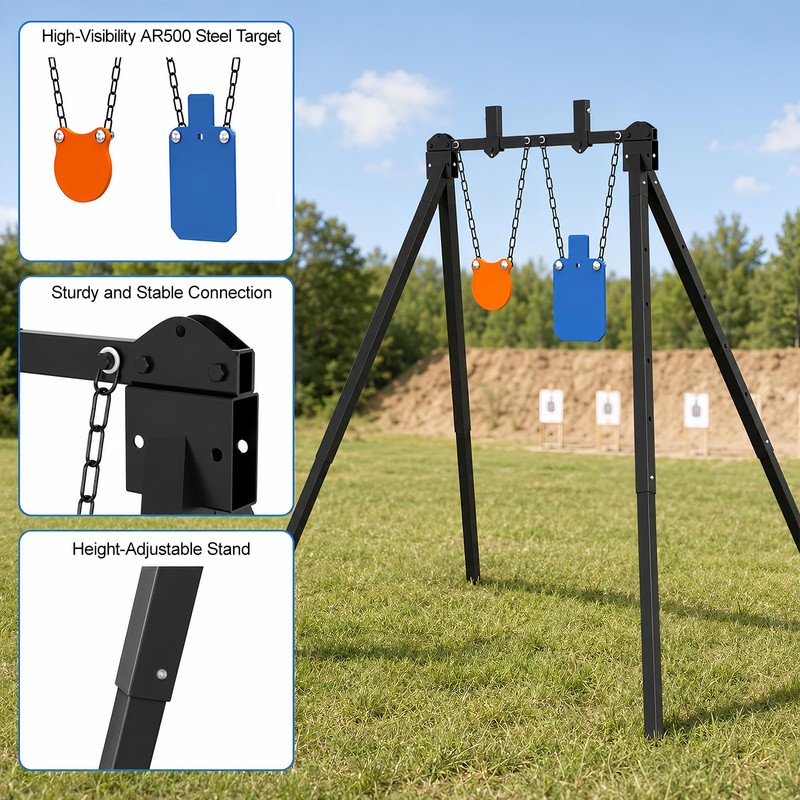Shooting Target Stand System Kit with 3/8" Thick AR500 Steel